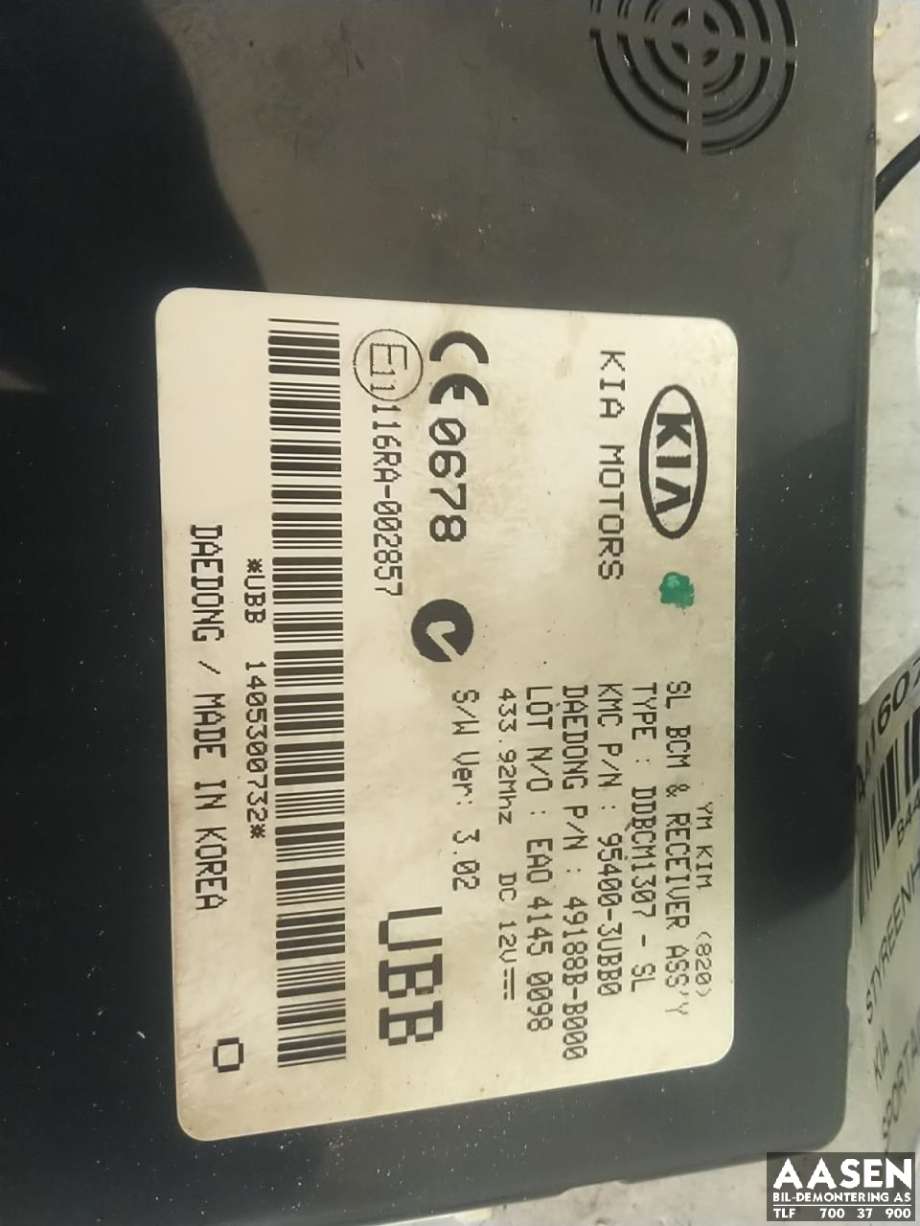 Styreenhet diverse til Kia Sportage 2010-2016 (Type III)