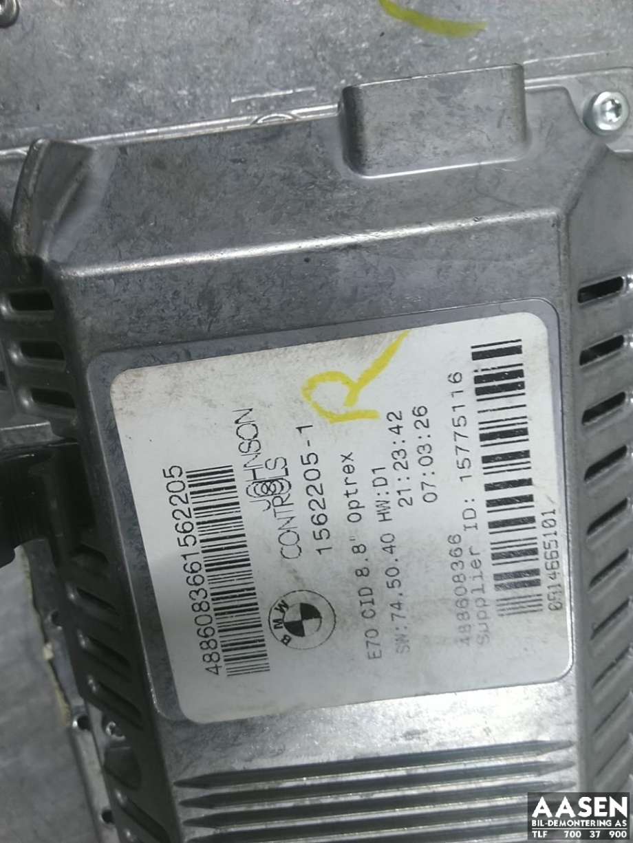 Bilstereo navigasjon skjerm til BMW X5 2007-2013 (E70) (E70) (65 50 9 194 064|)