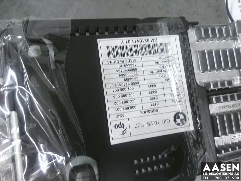 Bilstereo navigasjon skjerm til BMW 5-Serie GT 2009-2017 (F07) (F07) (65 50 9 247 869|65 50 9 297 271|)
