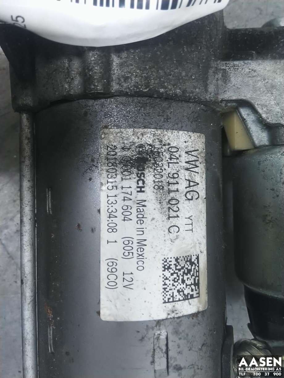 Starter diesel til Audi Q5 2017-->> (Type II)  (04L 911 021 B|04L 911 021 BX|)