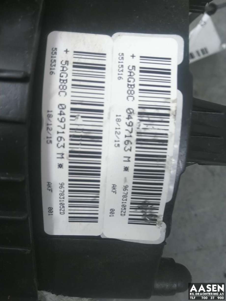 Airbag rattpute til Peugeot 308 2013-2021 (Type II) (96 783 105 ZD|)