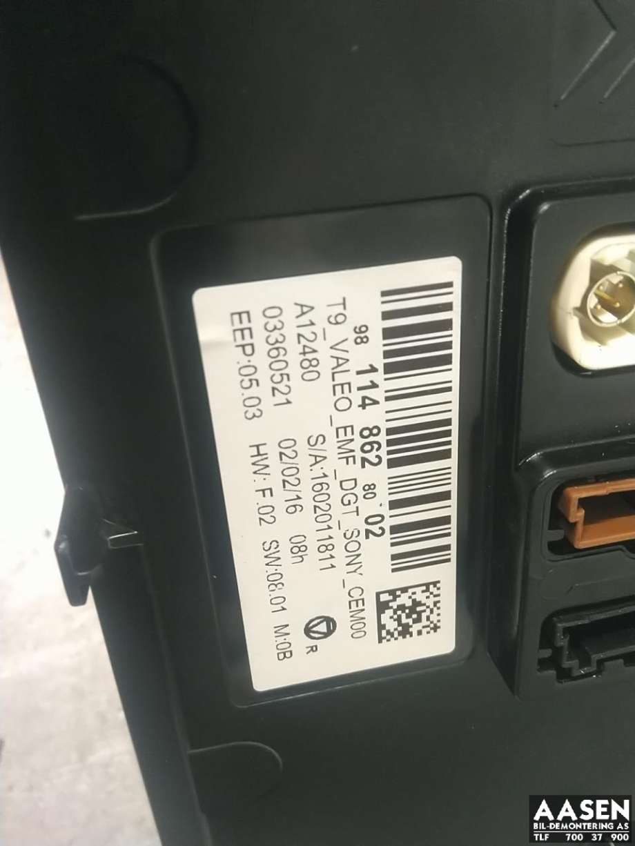 Bilstereo navigasjon skjerm til Peugeot 308 2013-2021 (Type II)  (98 114 862 80|)