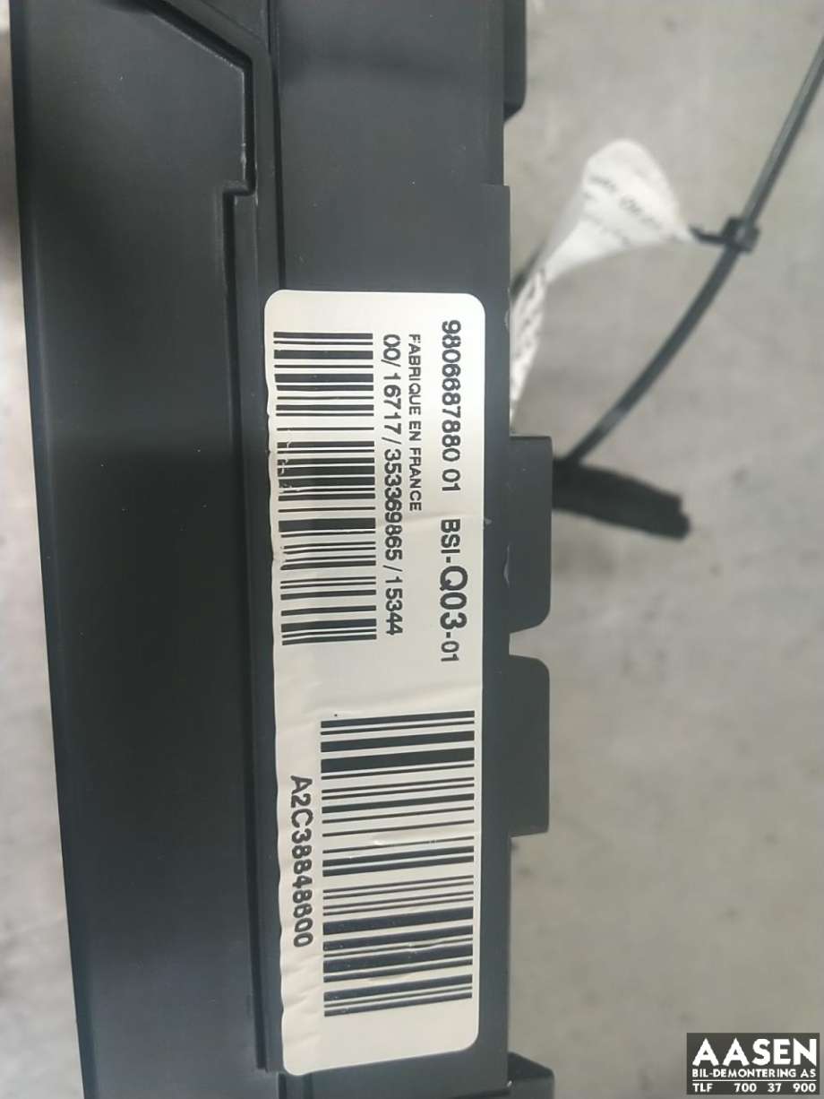 Sikringsboks kupe til Peugeot 308 2013-2021 (Type II)  (16 108 076 80|16 696 073 80|)