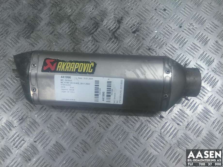 MC, Eksos til MC KTM 125 Duke, 2011-2016  