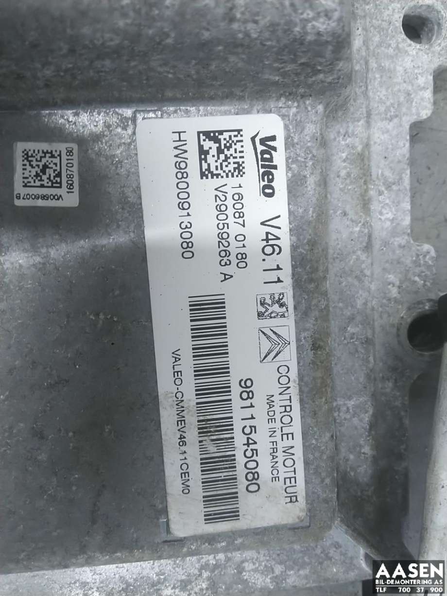 Styreenhet diverse til Peugeot 208 2012-2019 (Type I) (9811545080|)