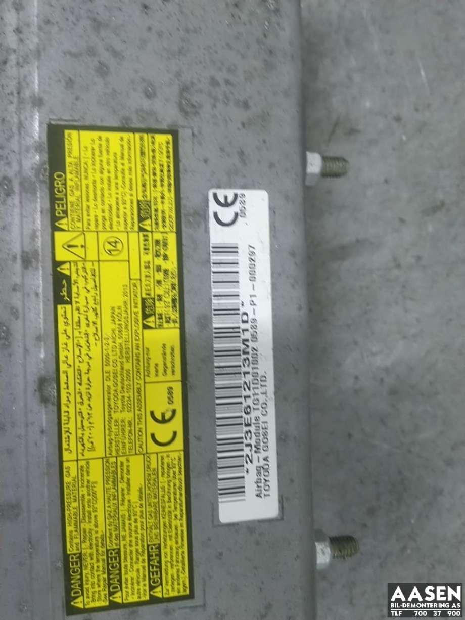 Airbag kne til Toyota Auris 2013-2015 (Type II, Fase 1) (7390002050C0|)
