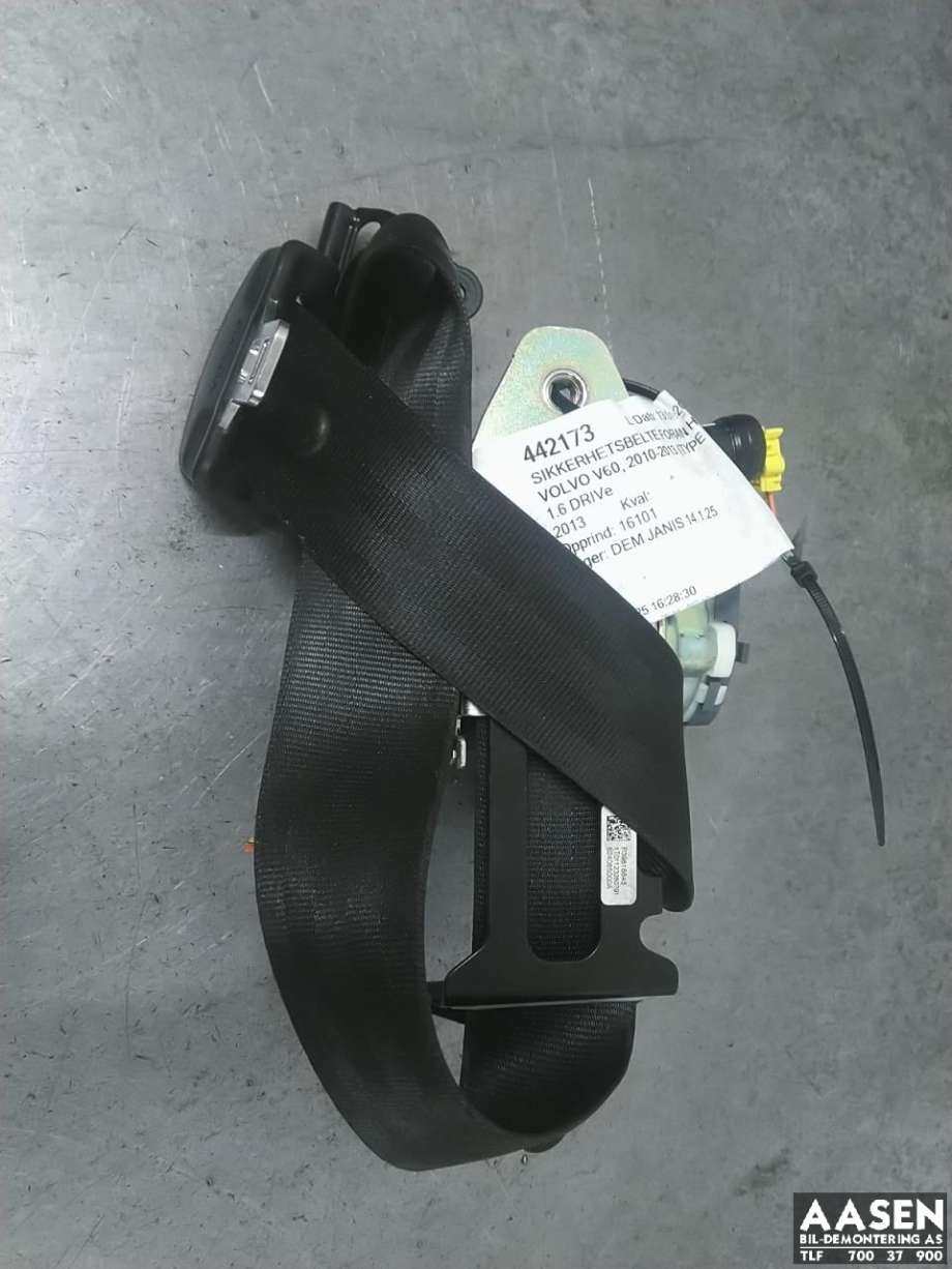 Sikkerhetsbelte foran høyre til Volvo V60, 2010-2013 (Type I, Fase 1)