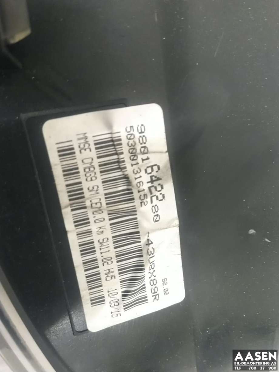 Instrumentpanel til Citroën Berlingo 2015-2019 (Type II, Fase 2)  (98 016 422 80|)