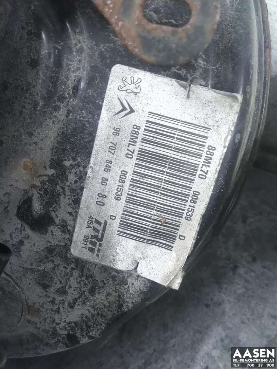 Bremsekraft-forsterker til Peugeot Partner 2008-2015 (Type II, Fase 1) (16 070 422 80|)
