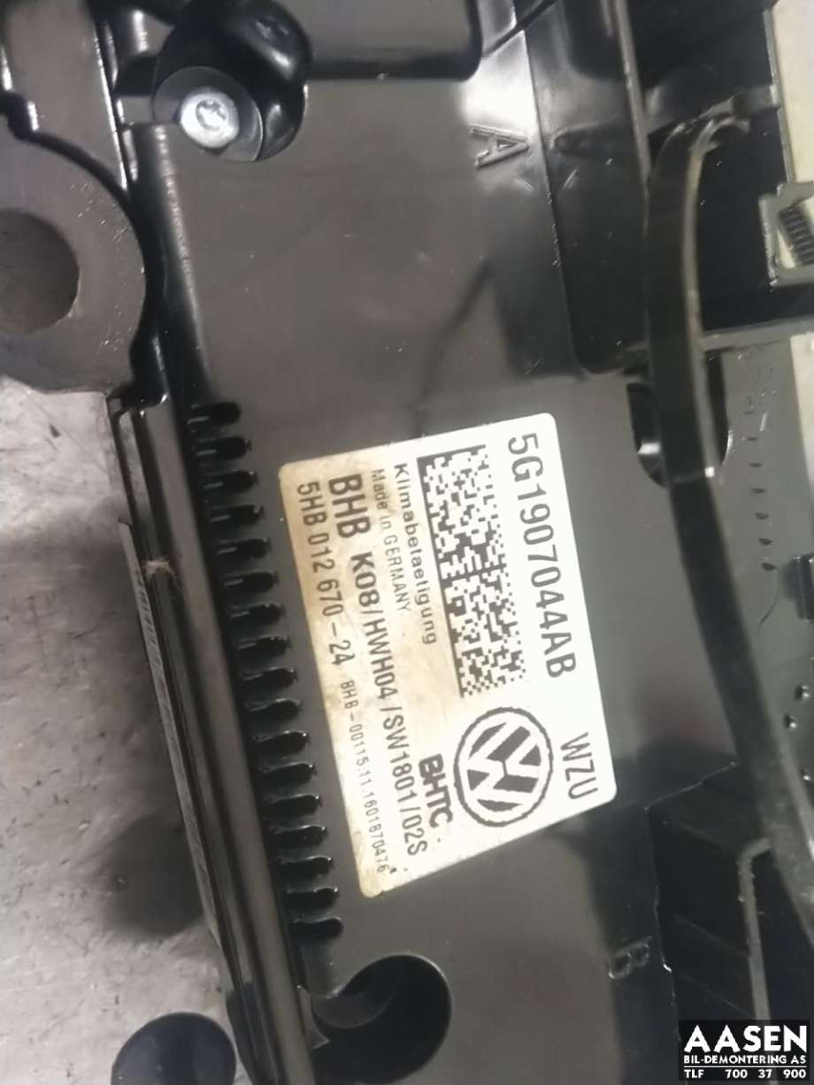 Varmeapparat betjening til VW Golf Sportsvan 2014-2018  (5G1 907 044 AB|)