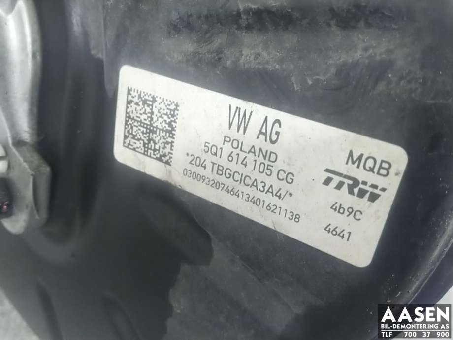 Bremsekraft-forsterker til VW Golf Sportsvan 2014-2018  (5Q1 614 106 Q|)