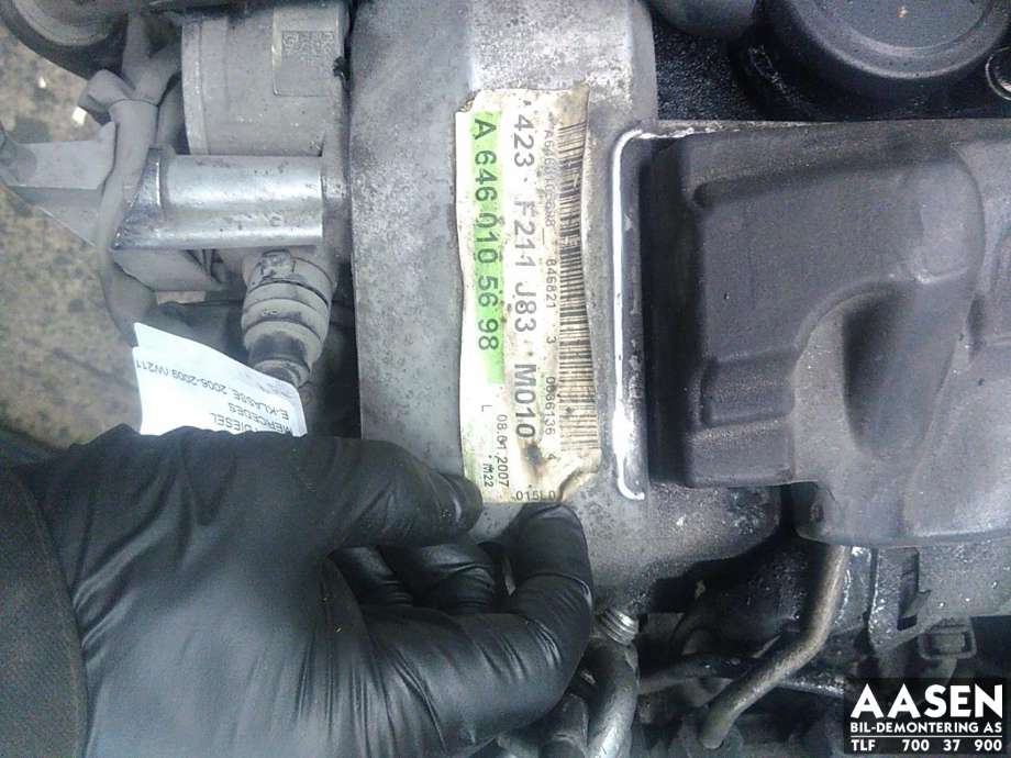 Motor diesel til Mercedes E-Klasse, 2006-2009 (Fase 2) (W211) (W211) (646821|A 646 010 56 98)