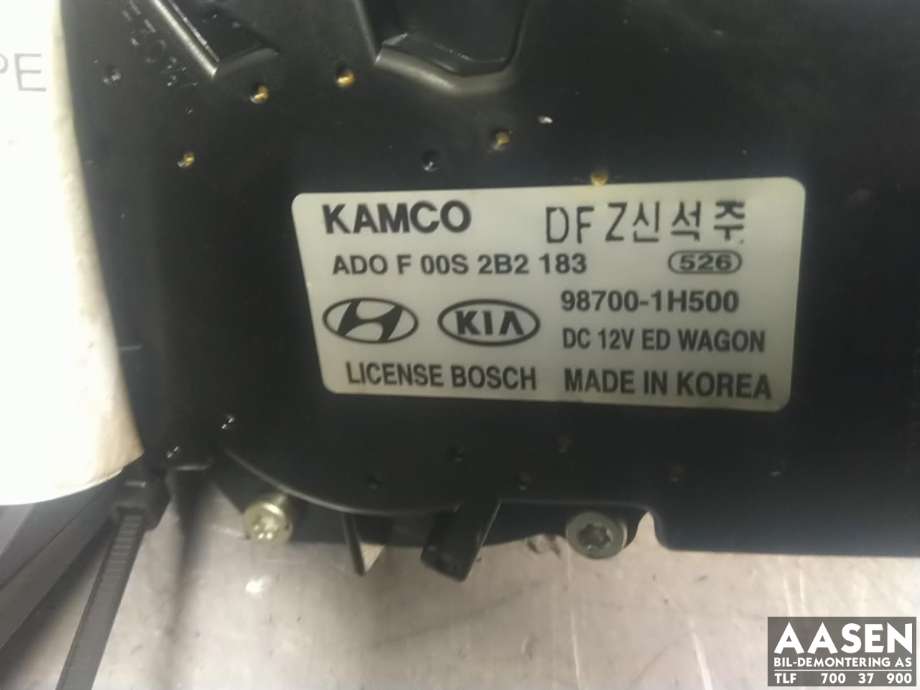 Viskermotor bakrute til Kia Cee