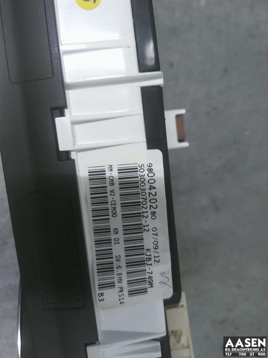 Instrumentpanel til Peugeot 508 2011-2014 (Type I, Fase 1)  (6103 SW|98 248 421 80|)