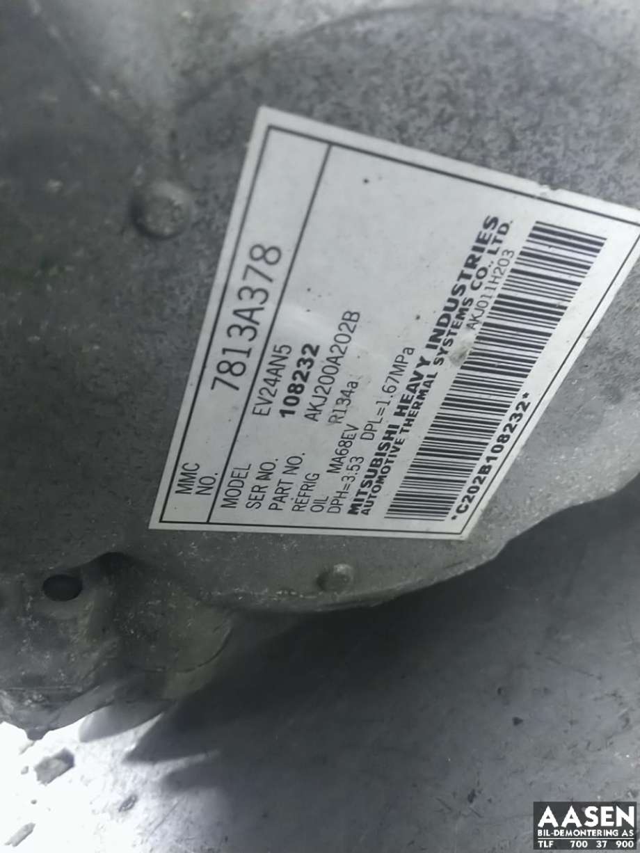 Aircondition kompressor hybrid til Mitsubishi Outlander 2012-2015 (Type III, Fase 1)  (7813A483|)