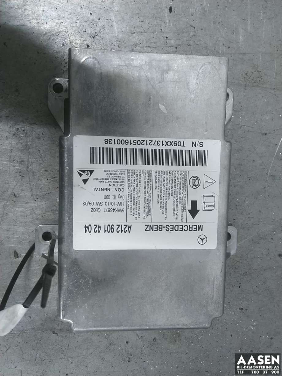 Airbag elektronikk til Mercedes E-Klasse, 2009-2013 (Fase 1) (W212) (W212) (A 212 901 42 04)