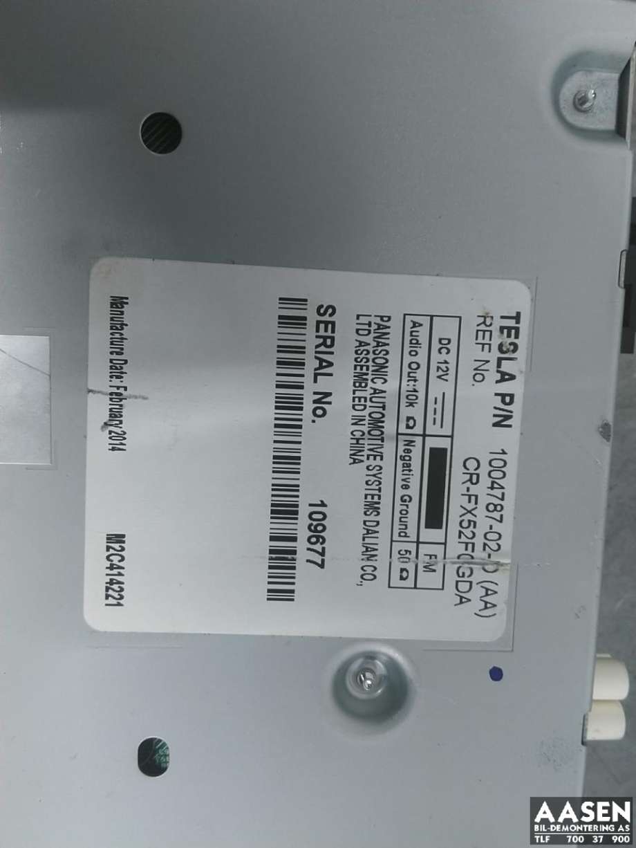Bilstereo til Tesla Model S 2013-2016 (Fase 1) (1004787-02-D|)