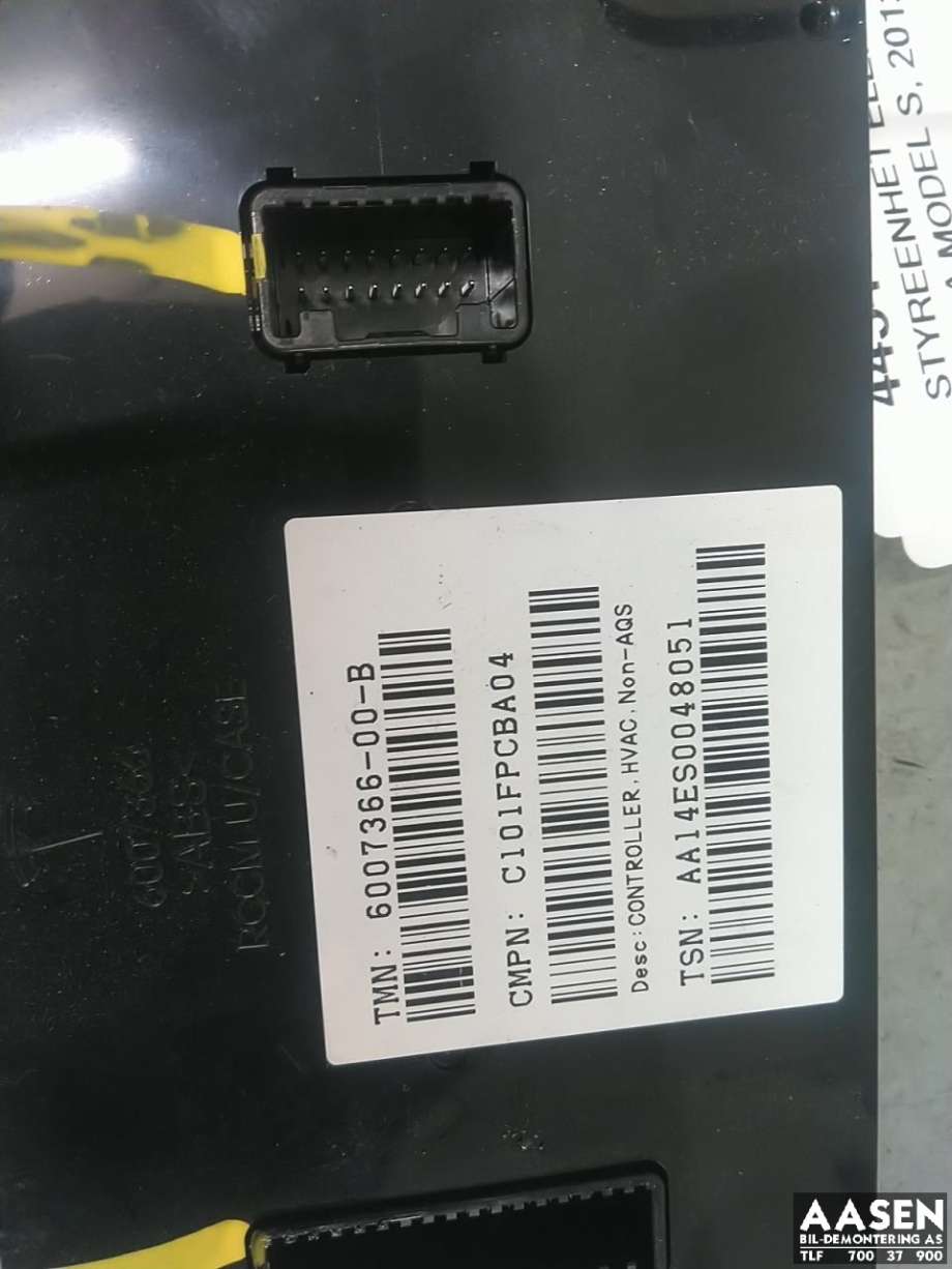 Styreenhet klima/aircondition til Tesla Model S 2013-2016 (Fase 1)  (6007366-00-B|)