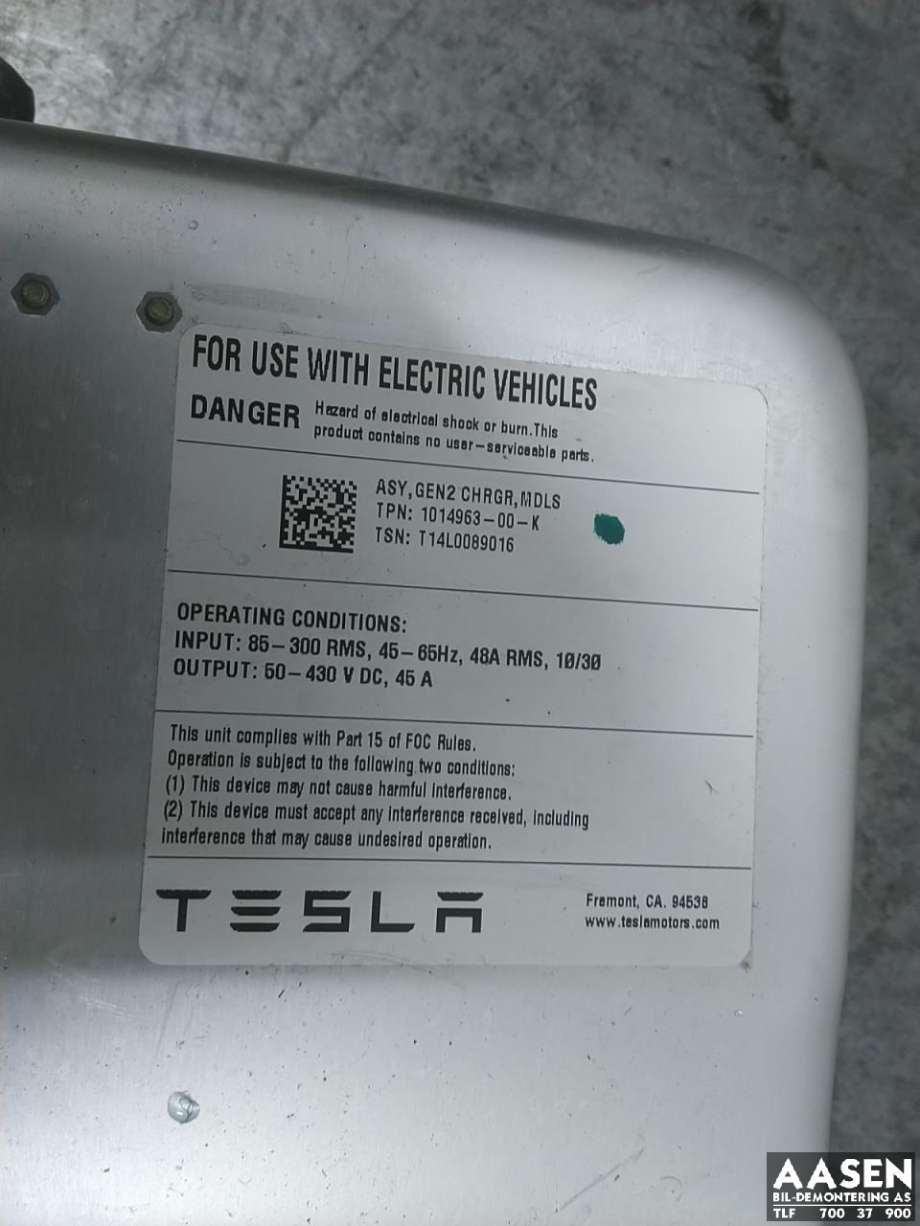 Batterilader (OBC - On Board Charger) til Tesla Model S 2013-2016 (Fase 1)  (1014963-00-K|)
