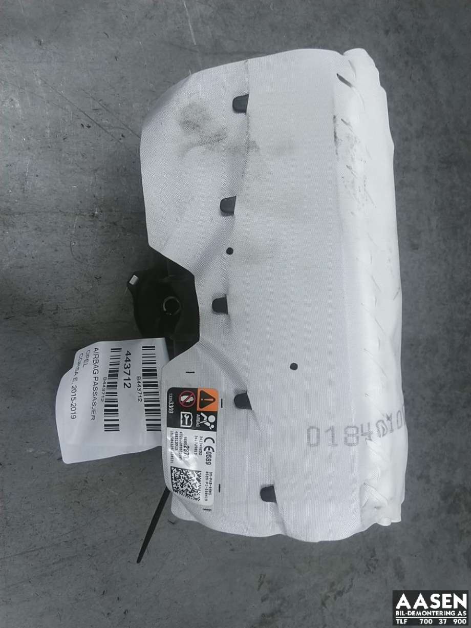 Airbag passasjer til Opel Corsa E, 2015-2019  