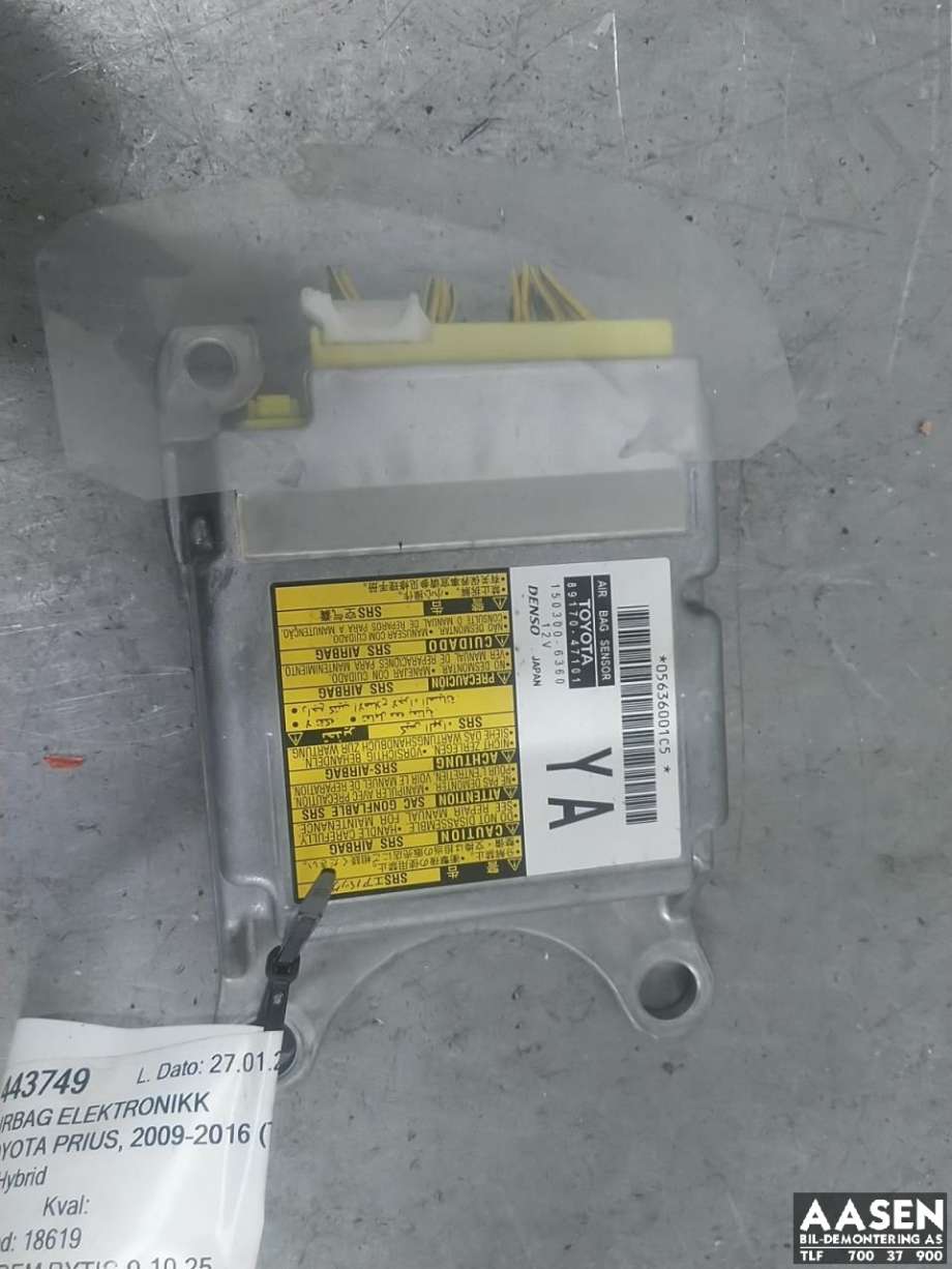 Airbag elektronikk til Toyota Prius 2009-2016 (Type III) (COMBI) (COMBI) (8917047101|)