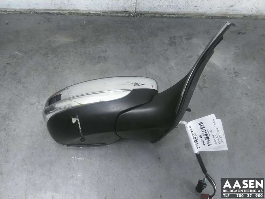 Speil høyre til Peugeot 208, 2012-2019 (Type I)  (16 112 409 80)