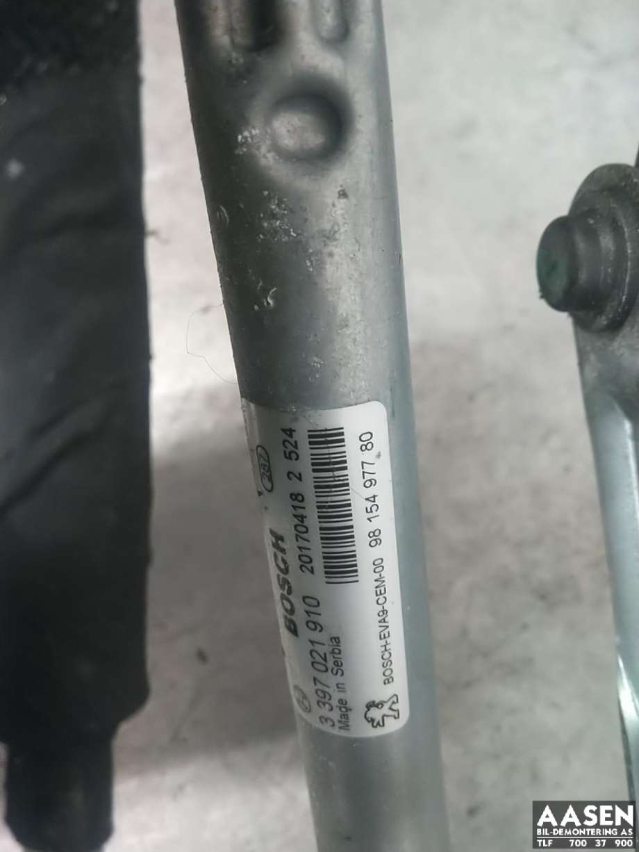 Viskermotor frontrute komplett m/overføring til Peugeot 208 2012-2019 (Type I)  (98 154 977 80|)