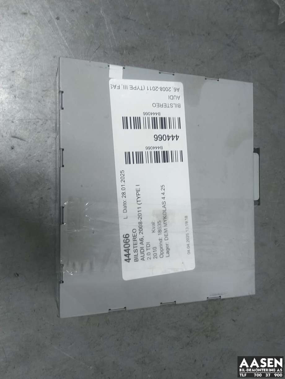Bilstereo til Audi A6, 2008-2011 (Type III, Fase 2) (C6) (C6) 