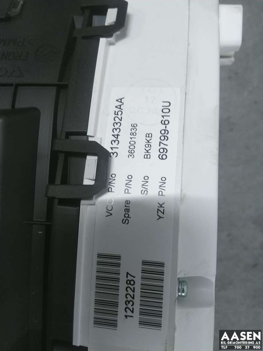 Instrumentpanel til Volvo XC70 2008-2013 (Type II, Fase 1)  (36001836|)