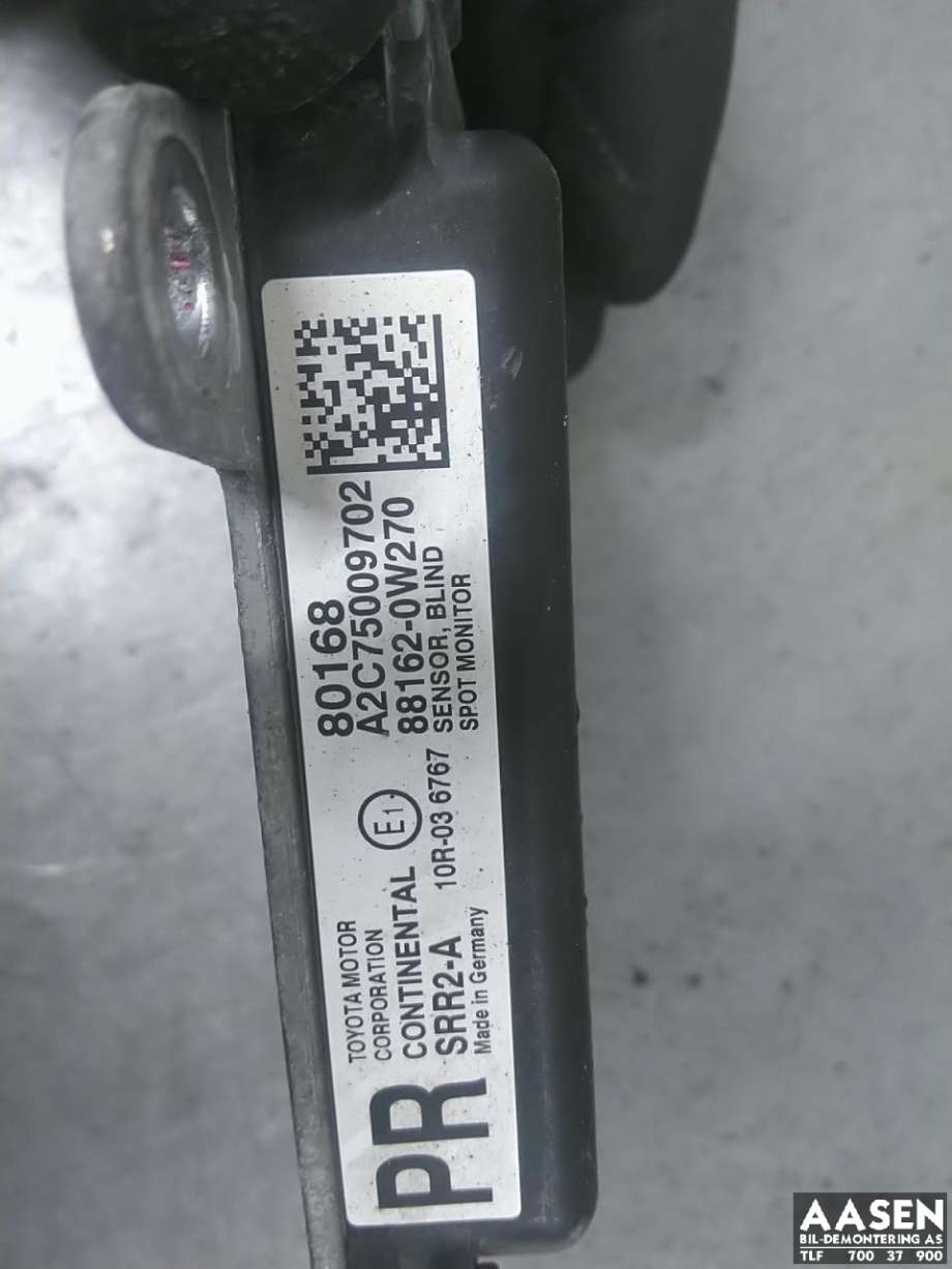 Sensor blindsone til Toyota Prius 2016-2023 (Type IV) (combi) (combi) (CONTINENTAL|881620W270|)