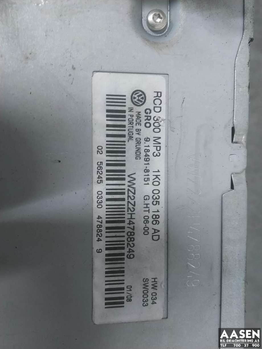 Bilstereo til VW Transporter / Caravelle 2009-2015 (Fase 2) (T5) (T5) (7E0 057 156 AX|)