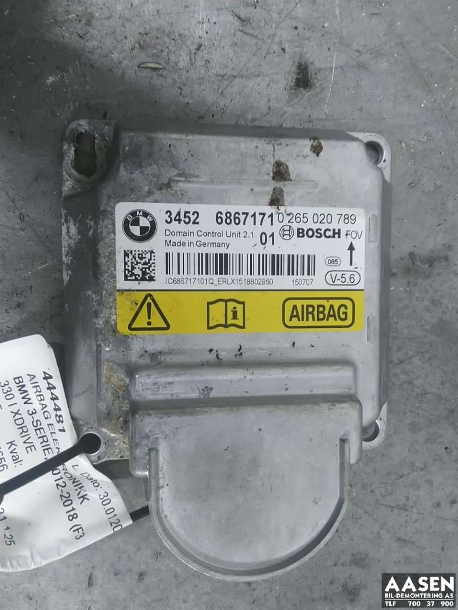 Airbag elektronikk til BMW 3-Serie, 2012-2018 (F30/F31/F34) (F30/F31/F34) 
