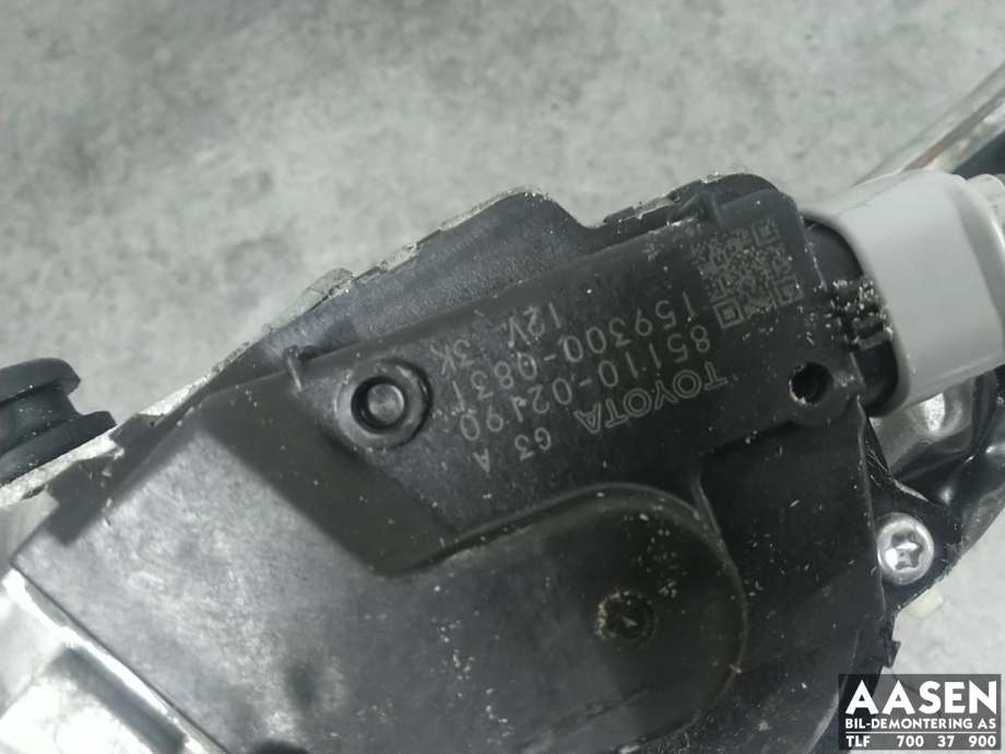Viskermotor frontrute komplett m/overføring til Toyota Auris 2007-2010 (Type I, Fase 1)  (85110-02190|)