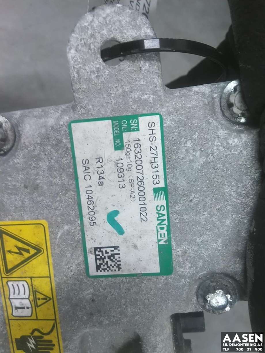 Aircondition kompressor elbil til MG ZS EV 2019-2021 (Type I, Fase 1)