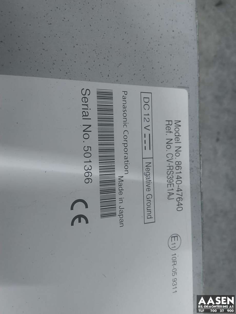 Bilstereo navigasjon skjerm til Toyota Prius 2016-2023 (Type IV) (combi) (combi) (PANASONIC|86140-47640|)