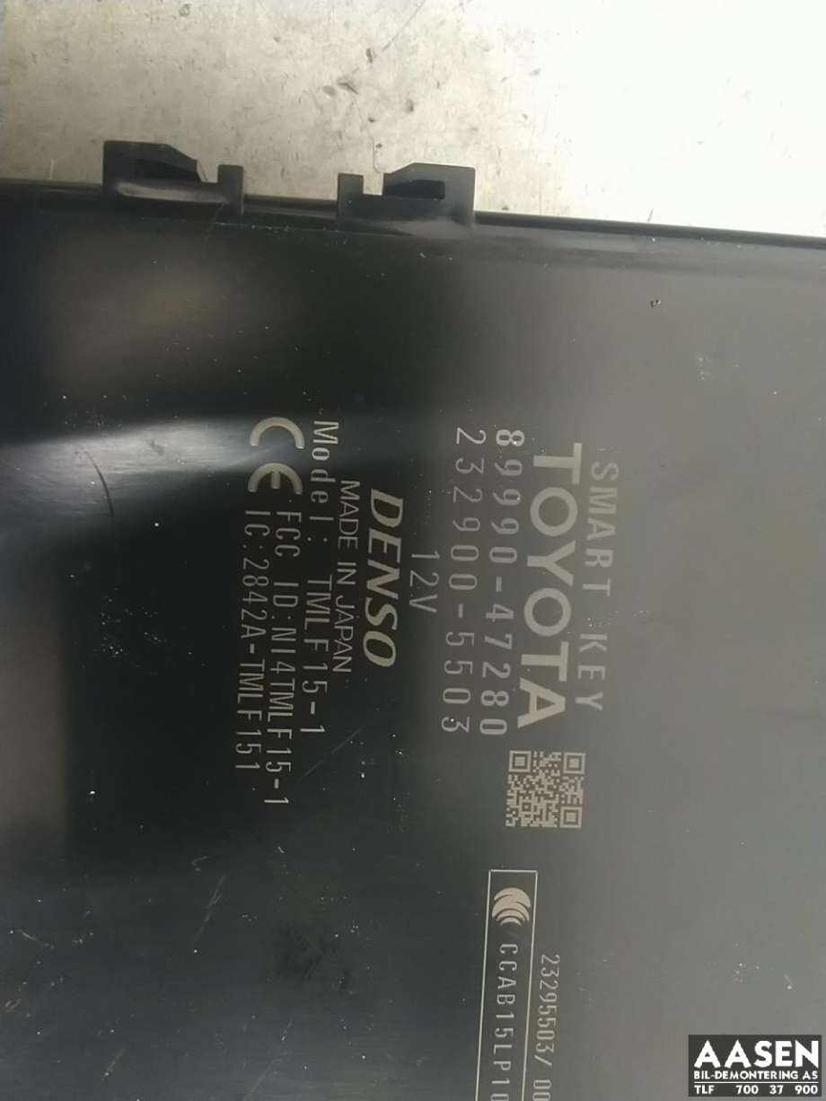 Styreenhet nøkkelfri/keyless til Toyota Prius 2016-2023 (Type IV) (combi) (combi) (DENSO|8999047280|)