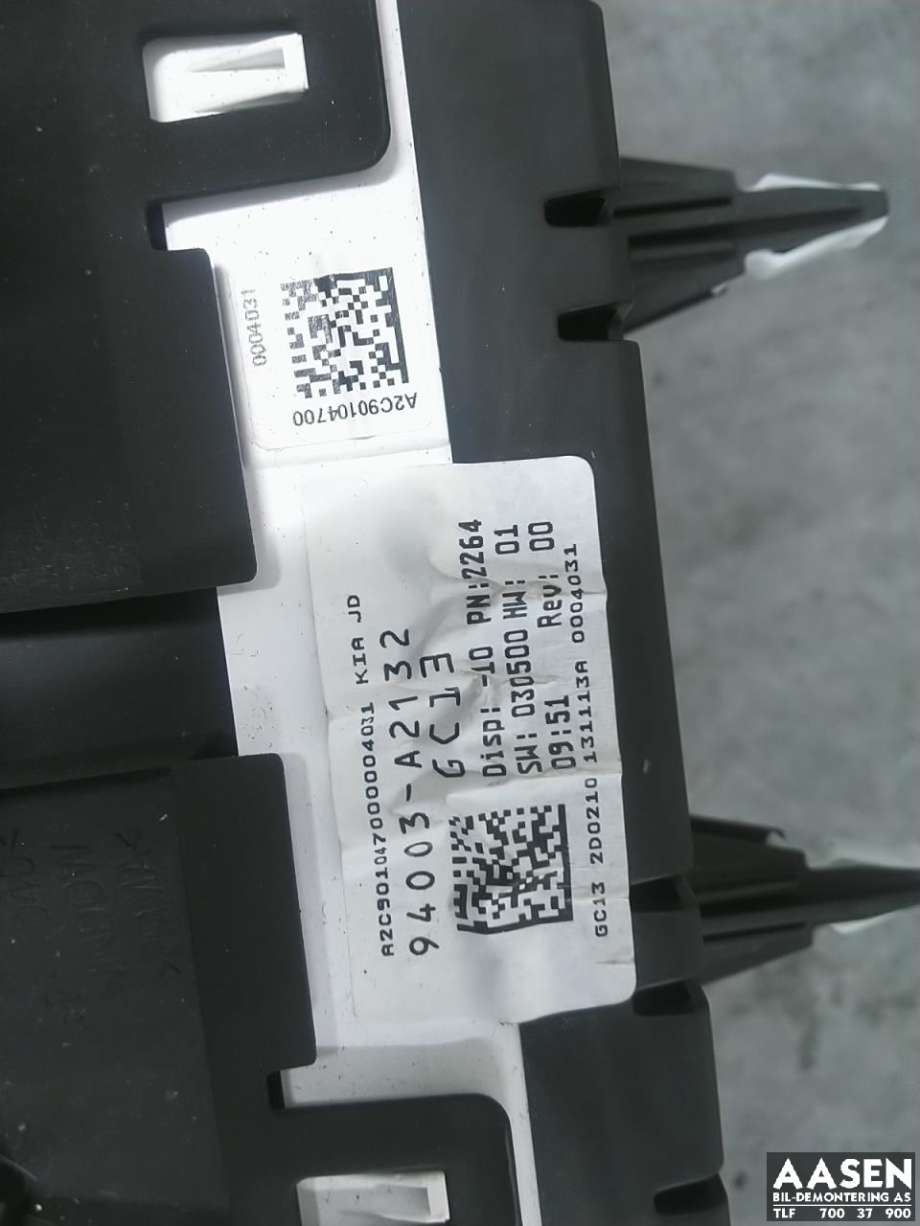 Instrumentpanel til Kia Cee