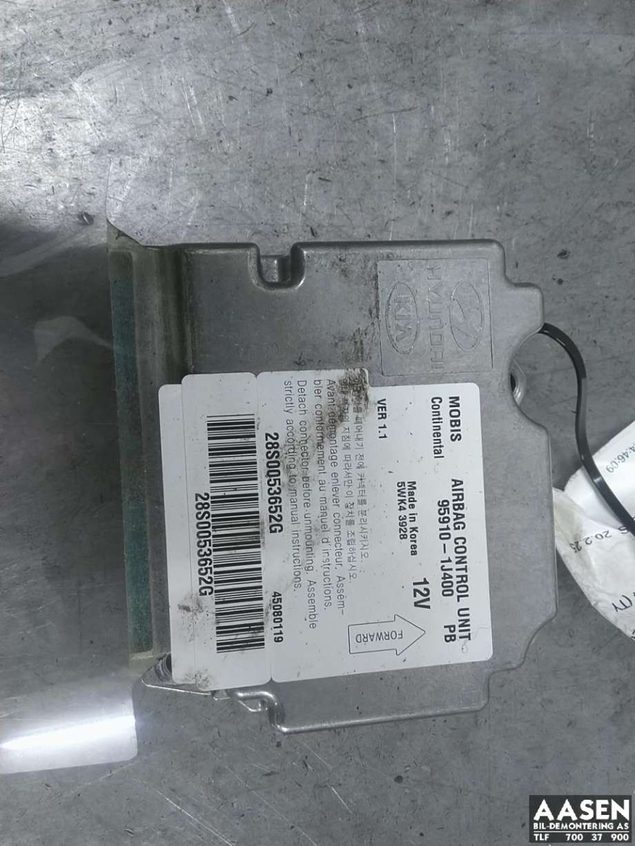 Airbag elektronikk til Hyundai i20, 2009-2014 (Type I)