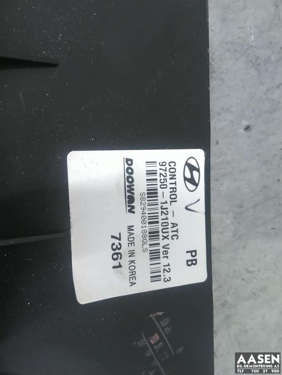 Varmeapparat betjening til Hyundai i20 2009-2014 (Type I)