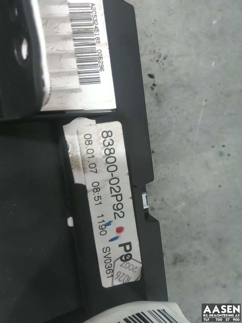 Instrumentpanel til Toyota Corolla 2007-2013  