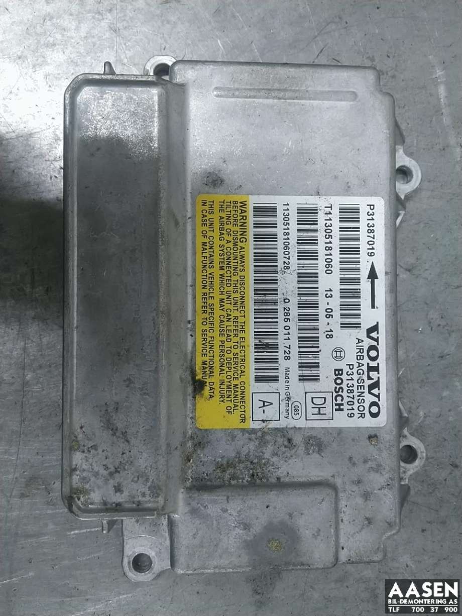 Airbag elektronikk til Volvo V70, 2014-2016 (Type III, Fase 2)