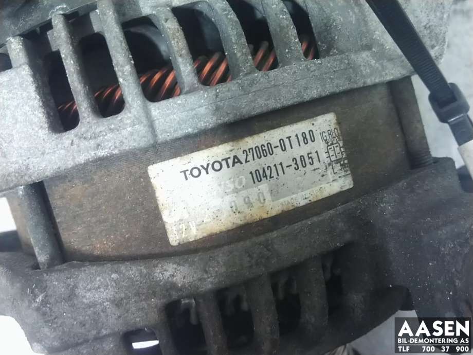 Dynamo til Toyota Avensis 2009-2015 (Type III, Fase 1)  (270600T180|270600T181|)