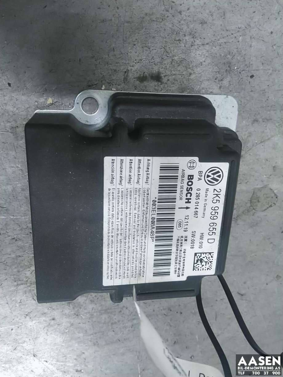 Airbag elektronikk til VW Caddy 2015-2020 (Type III, Fase 3) (2K5 959 655 D|)
