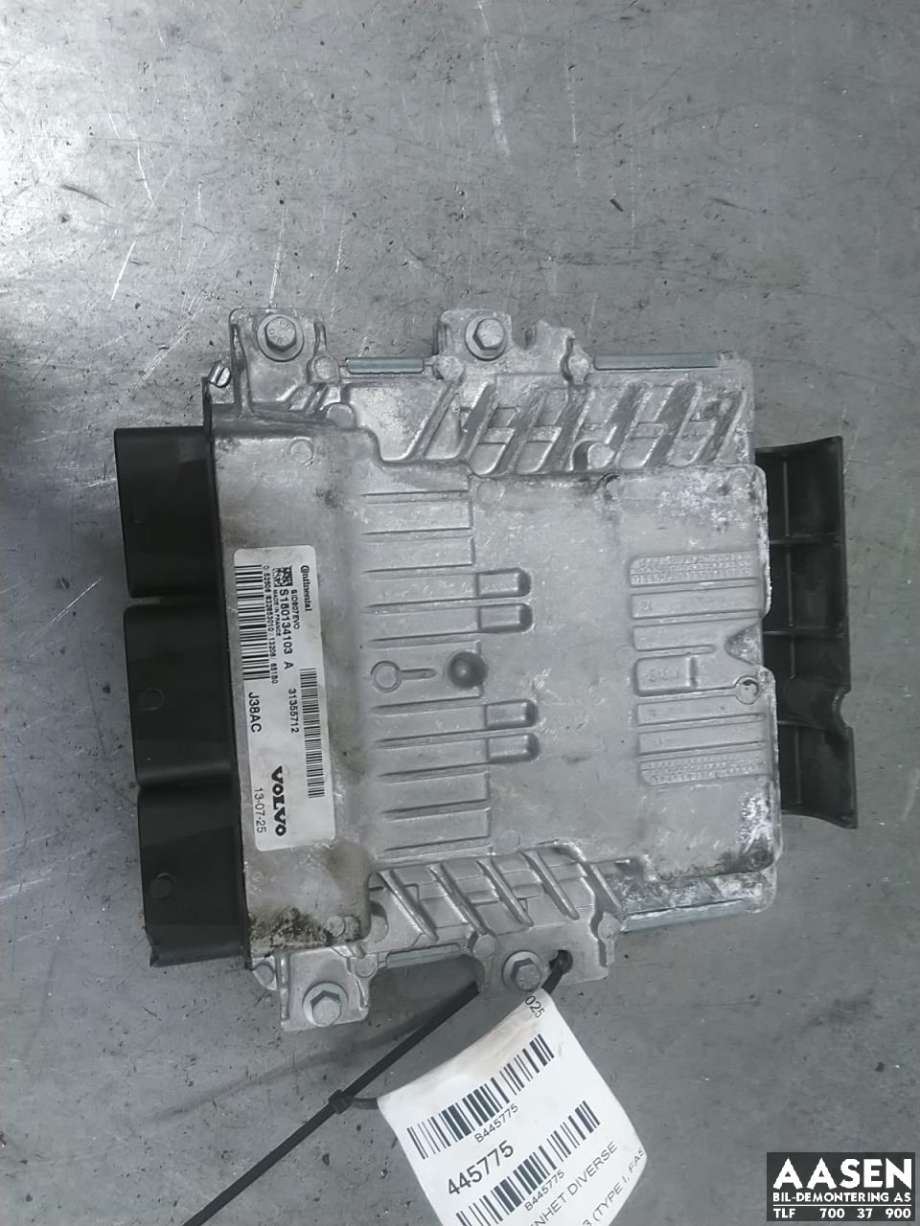 Styreenhet motor til Volvo V60, 2010-2013 (Type I, Fase 1)  (CONTINENTAL|31355712)