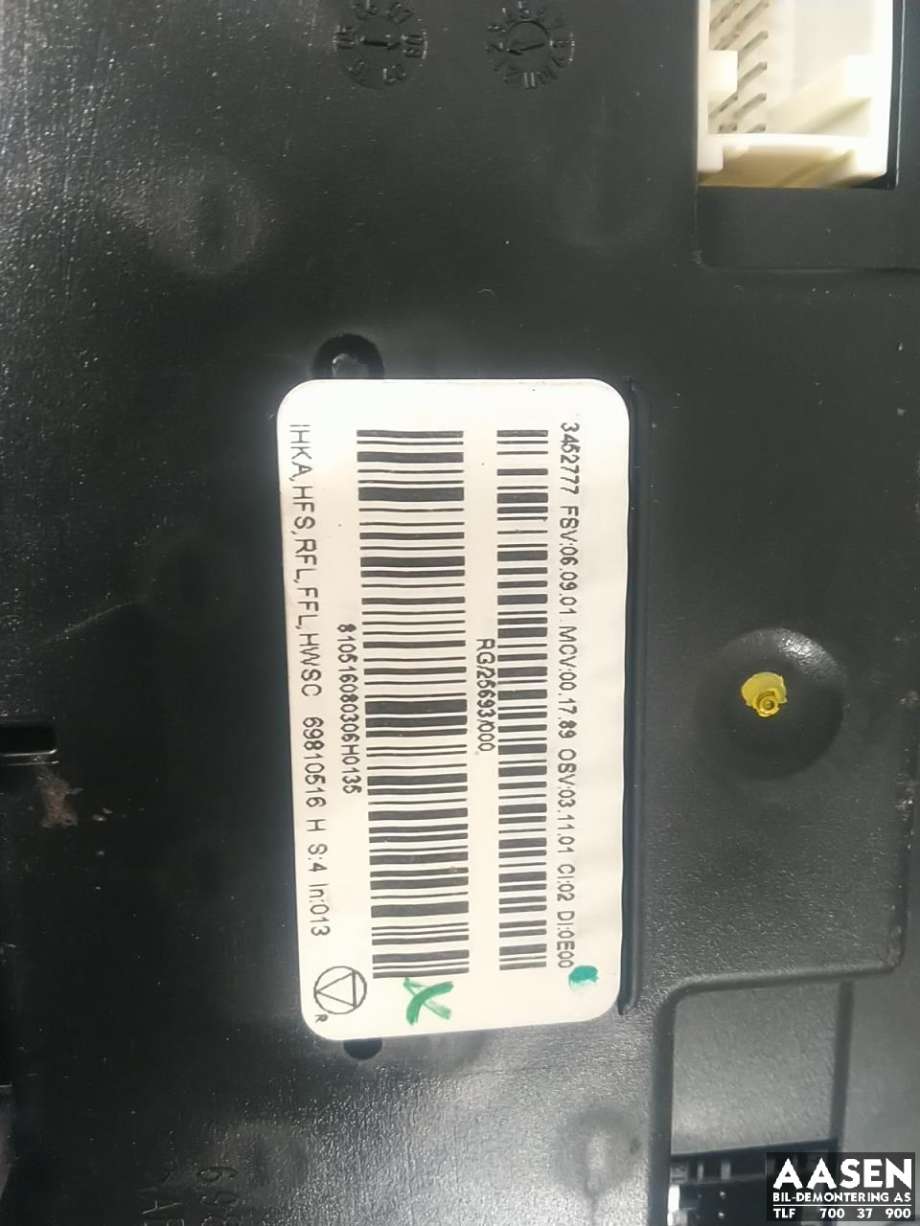 Varmeapparat betjening til Mini One/Cooper 2007-2014 (R55-57) (R55-57) (64 11 3 455 300|)