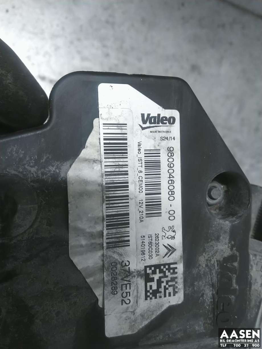Dynamo diesel til Peugeot 308 2013-2021 (Type II)  (98 090 460 80|98 265 502 80|)