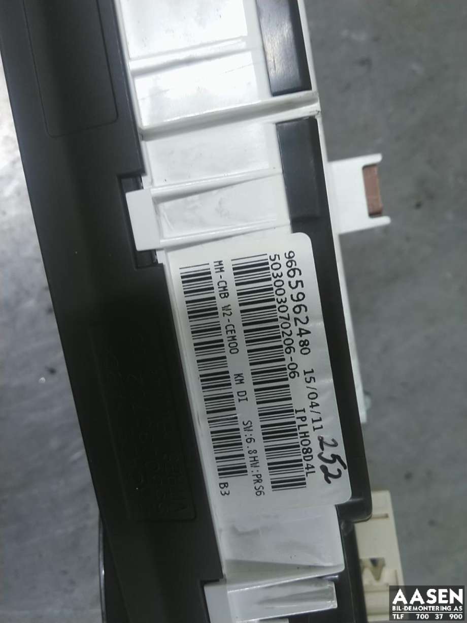 Instrumentpanel til Peugeot 508 2011-2014 (Type I, Fase 1)  (6103 SW|98 248 421 80|)