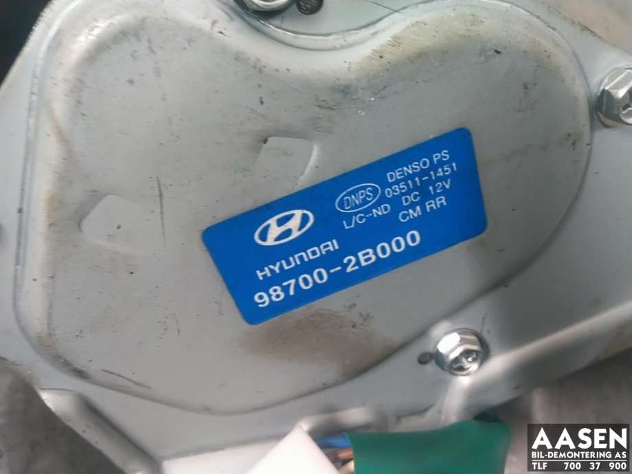 Viskermotor bakrute til Hyundai Santa Fe 2006-2009 (Type II, Fase 1) (98710 2B000|)