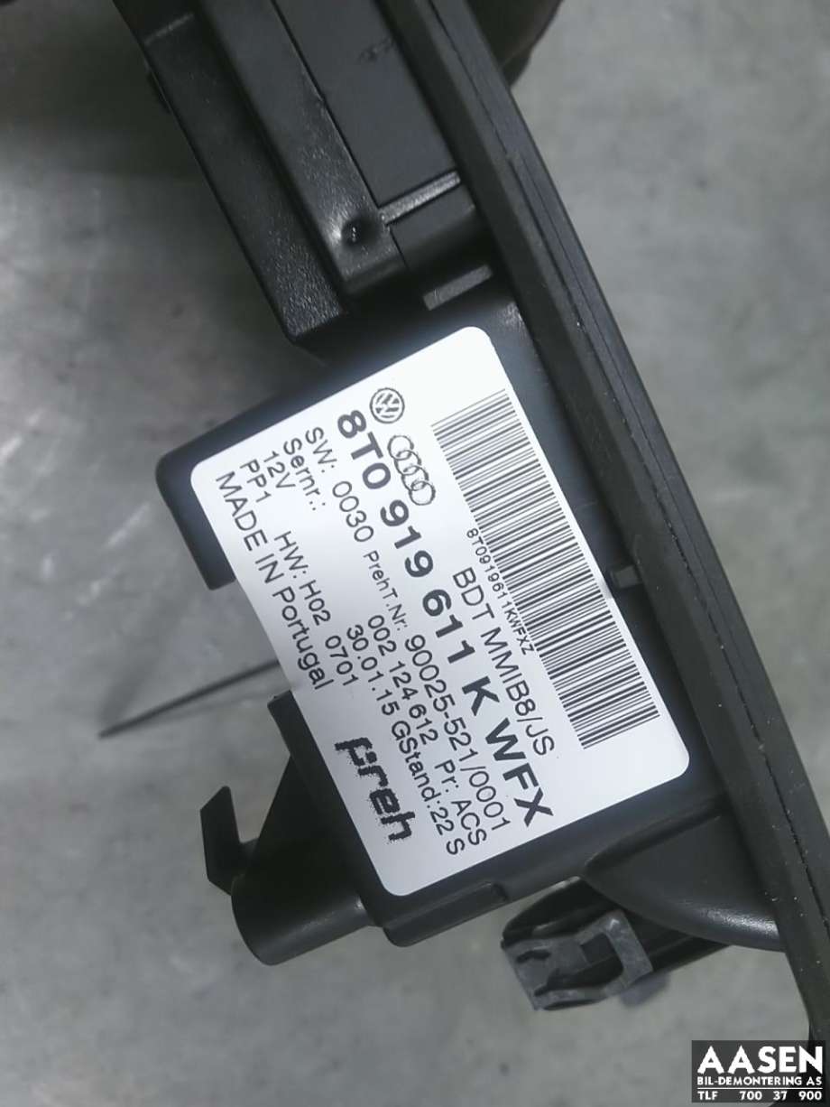 Bilstereo betjeningspanel til Audi A4, Allroad 2009-2016 (Type I) (B8) (B8) (8T0 919 611 K|)