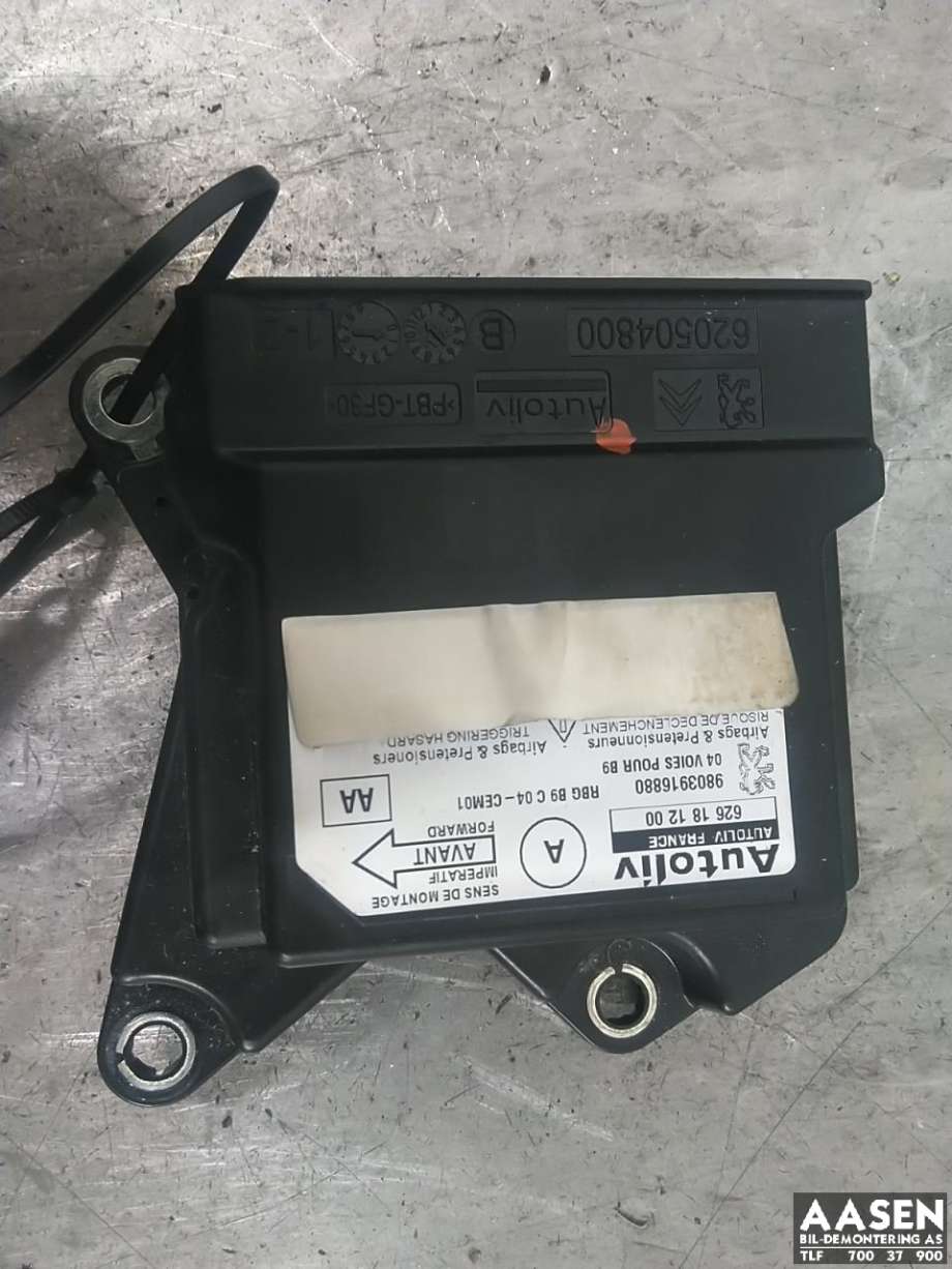 Airbag elektronikk til Peugeot Partner 2015-2019 (Type II, Fase 2) (98 039 168 80|)